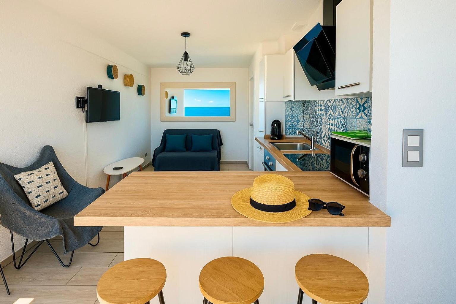"Plage" Splendide Vue Mer Depuis La Chambre Et Le Salon Cuisine, 20M De La Plage! 卡内 外观 照片