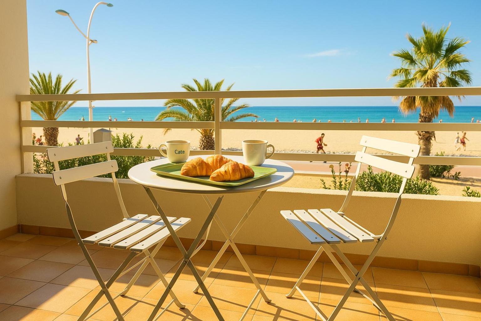 "Plage" Splendide Vue Mer Depuis La Chambre Et Le Salon Cuisine, 20M De La Plage! 卡内 外观 照片